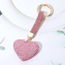 Bling Studded Heart Keychain / Bag Charm