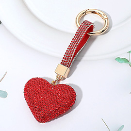 Bling Studded Heart Keychain / Bag Charm