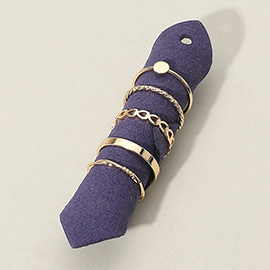 5PCS - Metal Stackable Rings