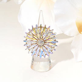 Flower Stone Cluster Stretch Ring