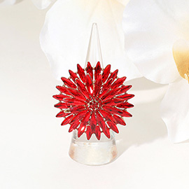 Flower Stone Cluster Stretch Ring