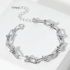 14K Gold Plated Hardware Link Chain Bracelet