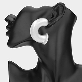Chunky Puffy Metal Hoop Earrings