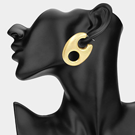 Chunky Metal Mariner Link Earrings