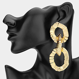 Oversized Chunky Metal Link Earrings