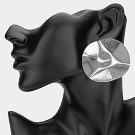 Textured Metal Disc Earrings