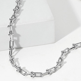 14k Gold Plated Hardware Link Chain Necklace