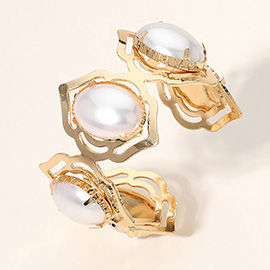 Oval Pearl Cuff Bracelet