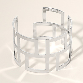 Geometric Metal Cuff Bracelet