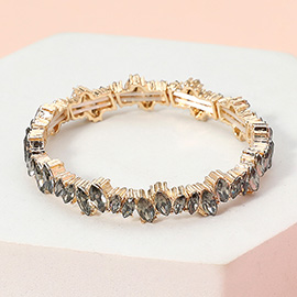 Marquise Stone Cluster Stretch Bracelet