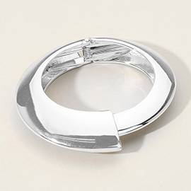 Bold Metal Hinged Bangle Bracelet