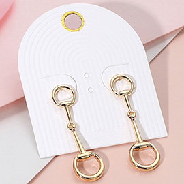 Metal Horsebit Earrings