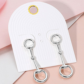 Metal Horsebit Earrings
