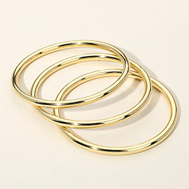 3PCS - Metal Bangle Multi Layered Bracelets