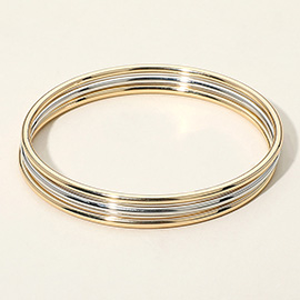 3PCS - Metal Bangle Multi Layered Bracelets
