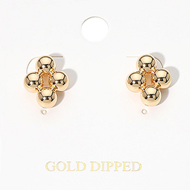 Gold Dipped Bubble Stud Earrings