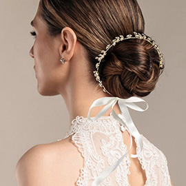CZ Stone Paved Cluster Leaf Vine Wrap Headpiece