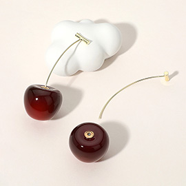 Chunky Cherry Drop Earrings