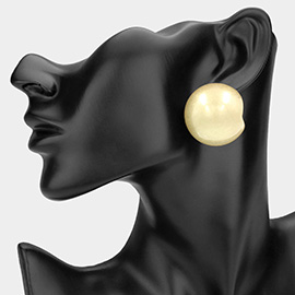 Bold Brushed Metal Ball Earrings