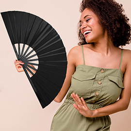 Plain Folding Line Dance Hand Fan