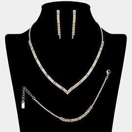Rhinestone Paved Jewelry Set