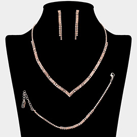 Rhinestone Paved Jewelry Set