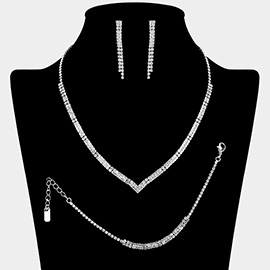 Rhinestone Paved Jewelry Set