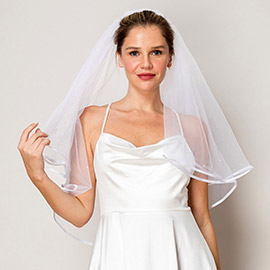 2 Tiers Pearl Bridal Wedding Bachelorette Veil