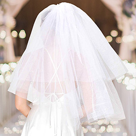 2 Tiers Bridal Wedding Bachelorette Veil