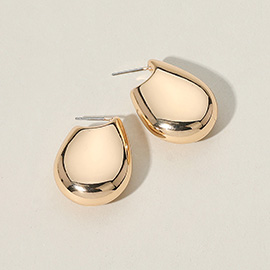Metal Pebble Earrings