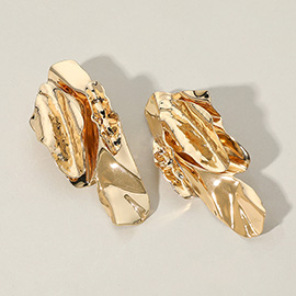 Abstract Textured Metal Earrings