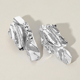 Abstract Textured Metal Earrings