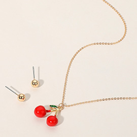 Cherry Pendant Necklace
