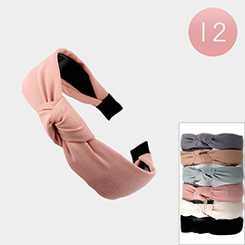 12PCS - Plain Knot Headbands