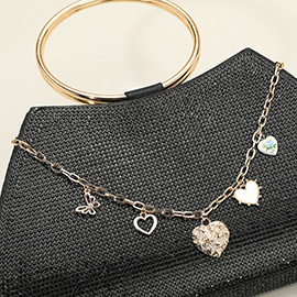 Heart Butterfly Charm Station Bag Charm