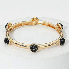 Natural Stone Pointed Stretch Bracelet