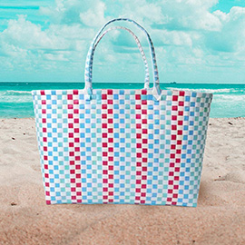 Basket Weave Oversized Tote Bag / Shoulder Bag