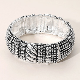 Antique Metal Boho Stretch Bracelet