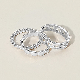 3PCS - Metal Stackable Rings