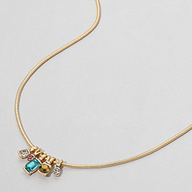 Stone Cluster Beaded Necklace