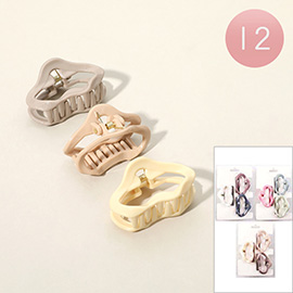 12 SET OF 3 - Small Hair Claw Clip Set