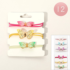 12 SET OF 3 - Butterfly Hairband Set