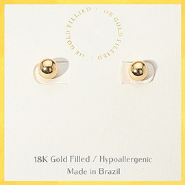 18K Gold Filled Hypoallergenic Ball Stud Earrings