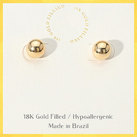 18K Gold Filled Hypoallergenic Ball Stud Earrings
