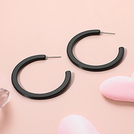 Celluloid Acetate Hoop Earrings
