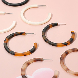 Celluloid Acetate Hoop Earrings