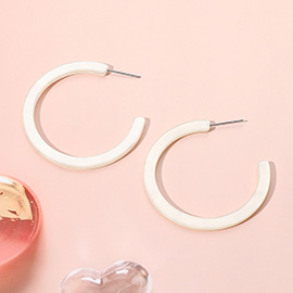 Celluloid Acetate Hoop Earrings