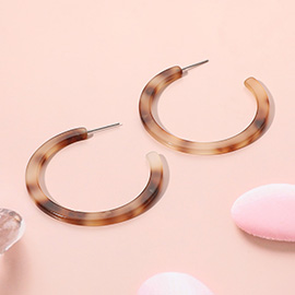 Celluloid Acetate Hoop Earrings