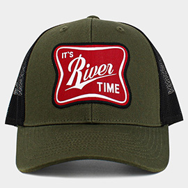 The River Time Patch Pointed Mesh Back Hat