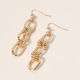 Metal Link Drop Earrings